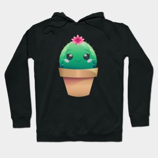 Cute Cactus (in bloom with eyelashes) Hoodie